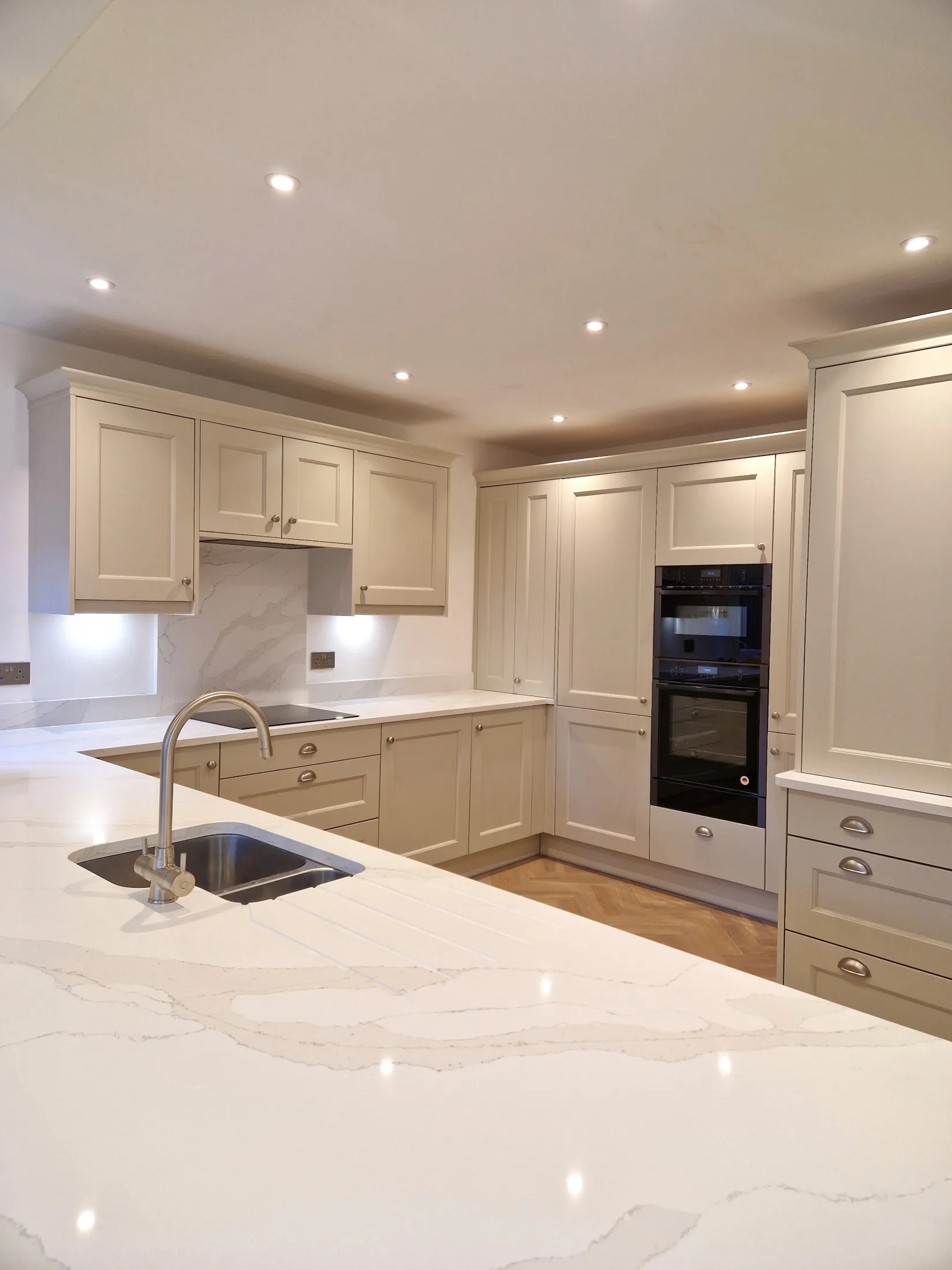 timeless neutral shaker kitchen solihull