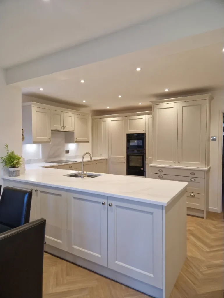 large peninsula kitchen