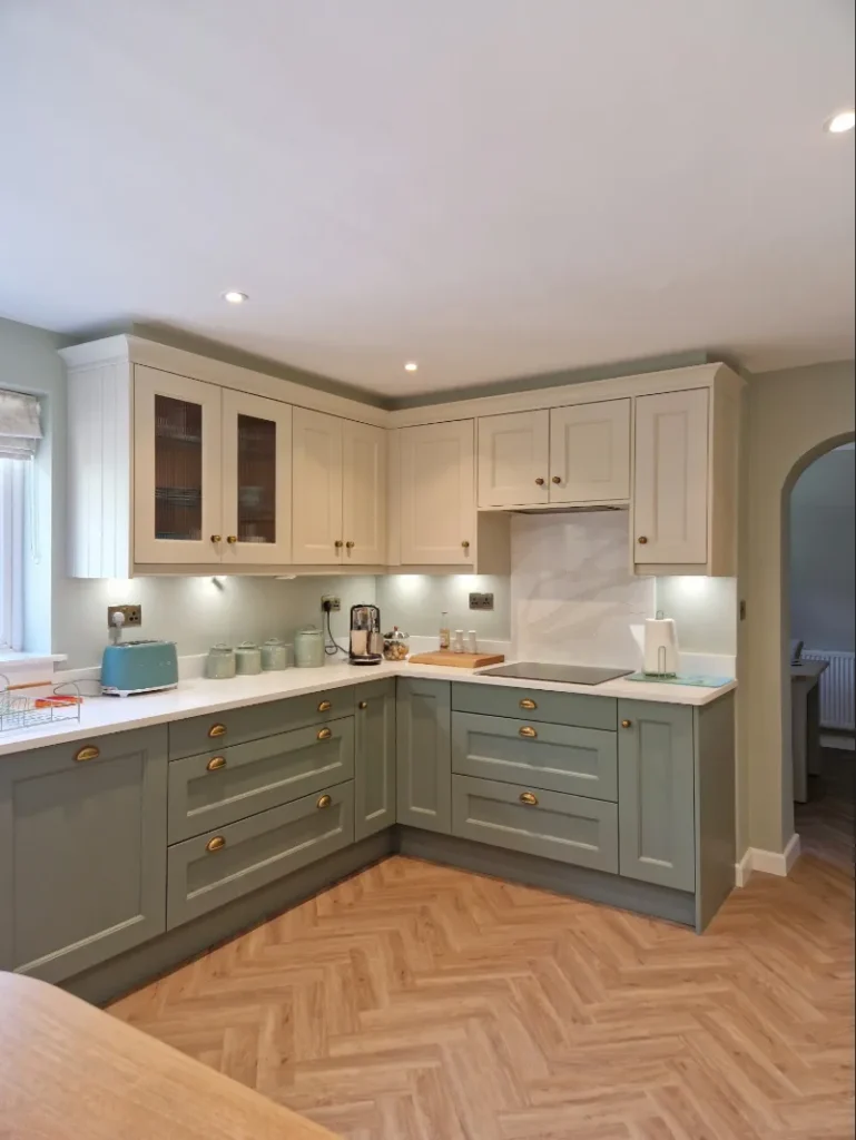 two tone bespoke shaker kitchen solihull
