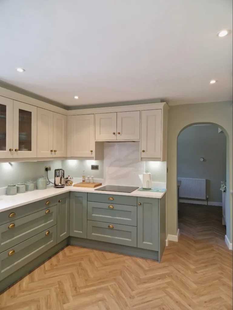 two tone bespoke shaker kitchen solihull