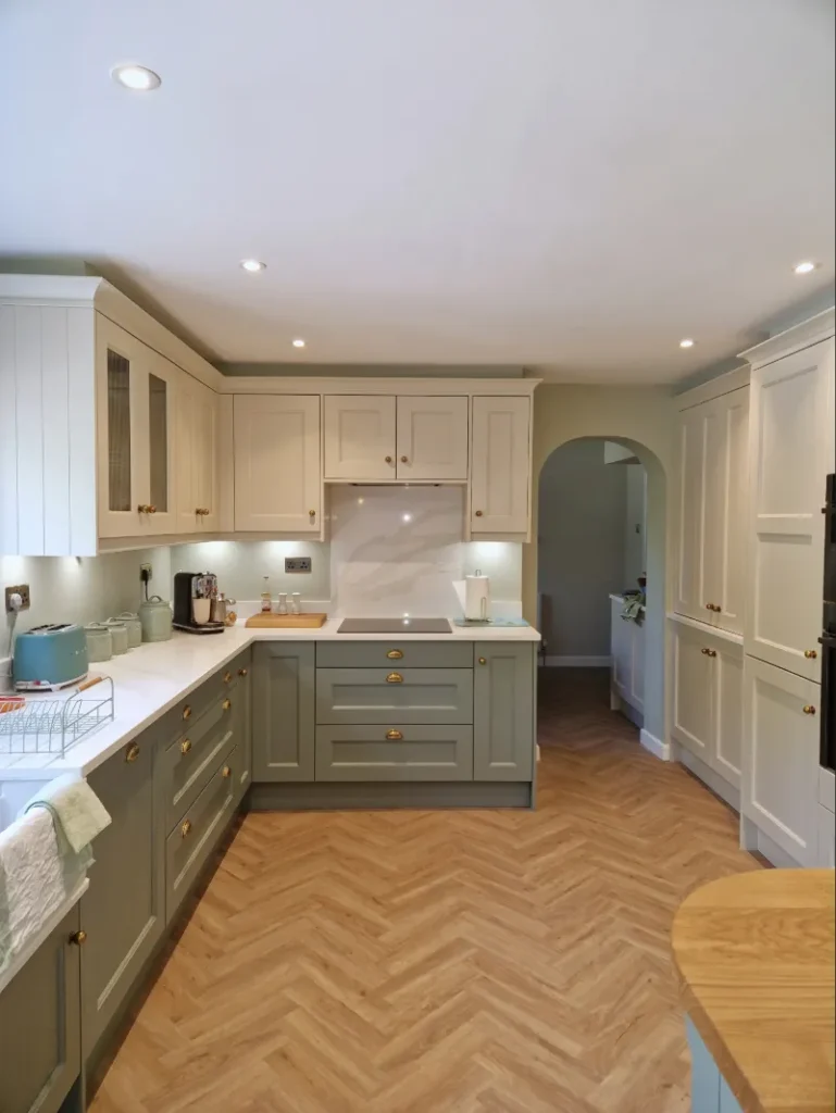 two tone bespoke shaker kitchen solihull