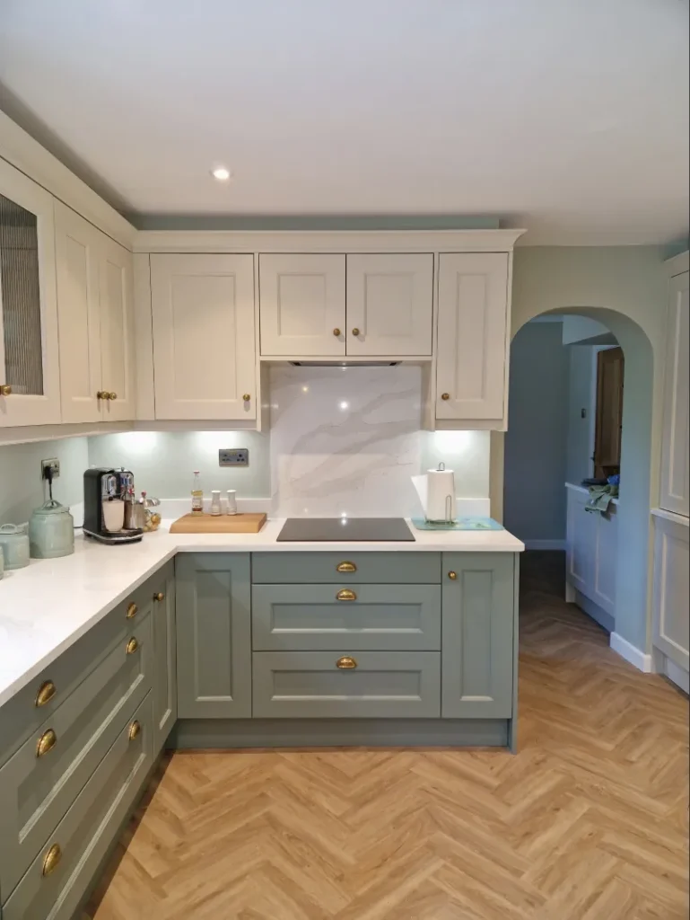 two tone bespoke shaker kitchen solihull